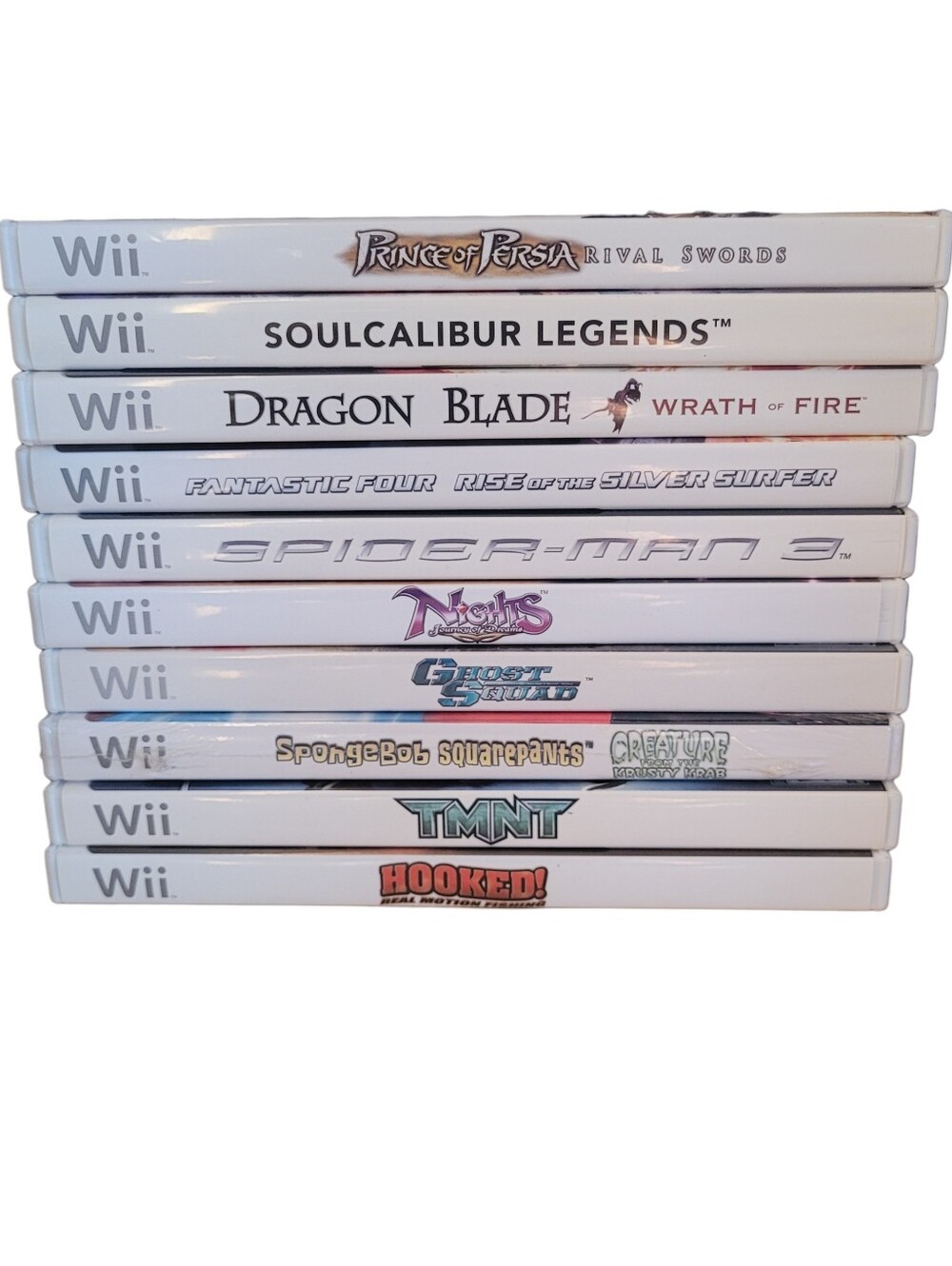 Nintendo Wii Games Bundle – 10 Games – Spider-Man, TMNT, Soulcalibur & More